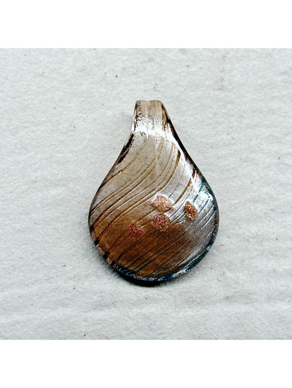 5474gc. Bronze Art Glass Pendant